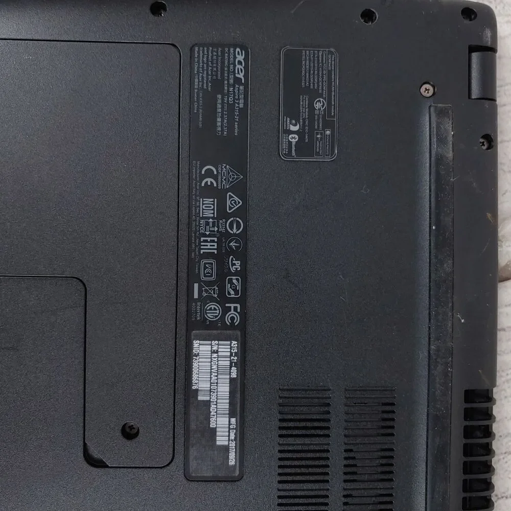 Acer Aspire N17Q3 Laptop - AMD A9-9120 @ 2.2 GHz, 8GB RAM, 1TB HDD 15.6